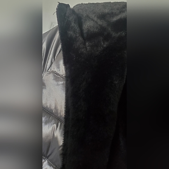 Calvin Klein Shiny Gray Puffer Jacket - Picture 4 of 5